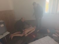 Trauma-Simulation mit Rauchentwicklung und Simulationspuppen im Notfallmedizin-Training